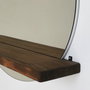 Hanah Home Conjunto de Espejo y Estante SUNSET Nogal